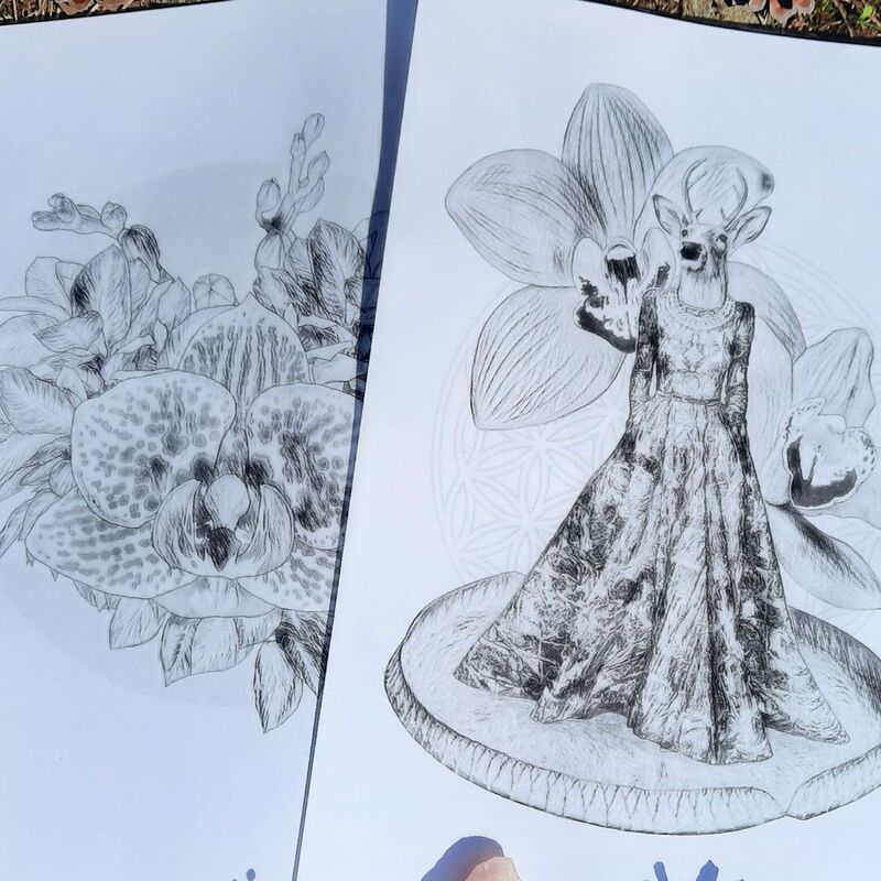 Deer Orchid coloring pages