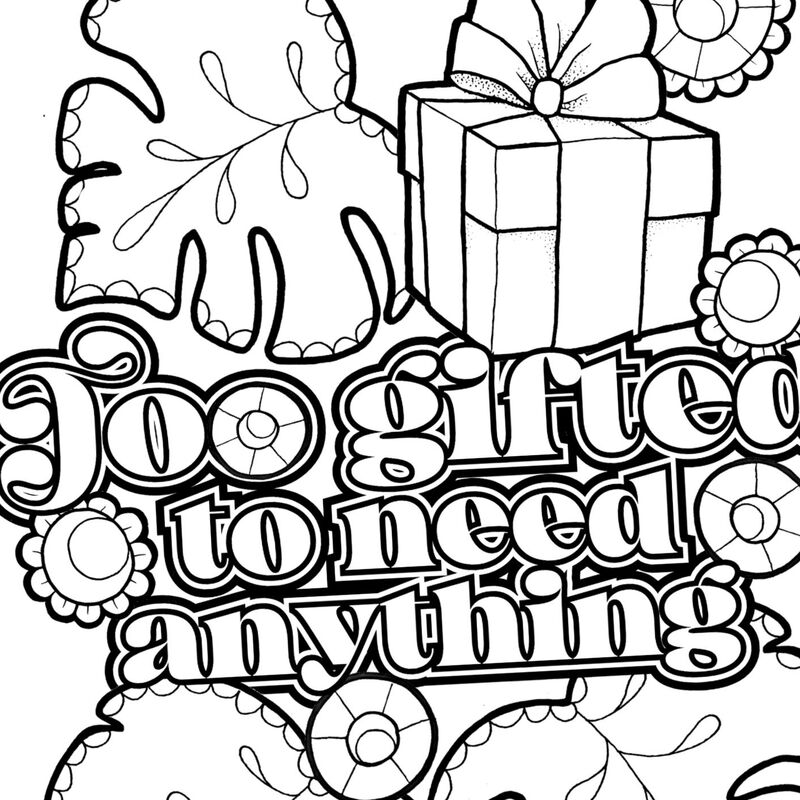 Gift-o-saurus coloring page