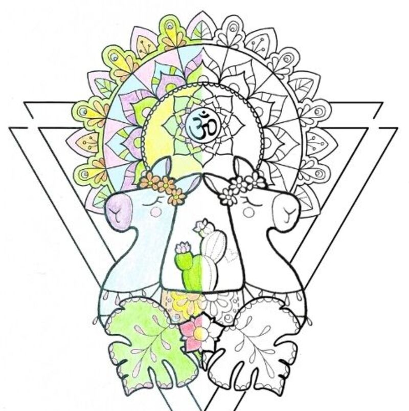 Stay Llamazing coloring page
