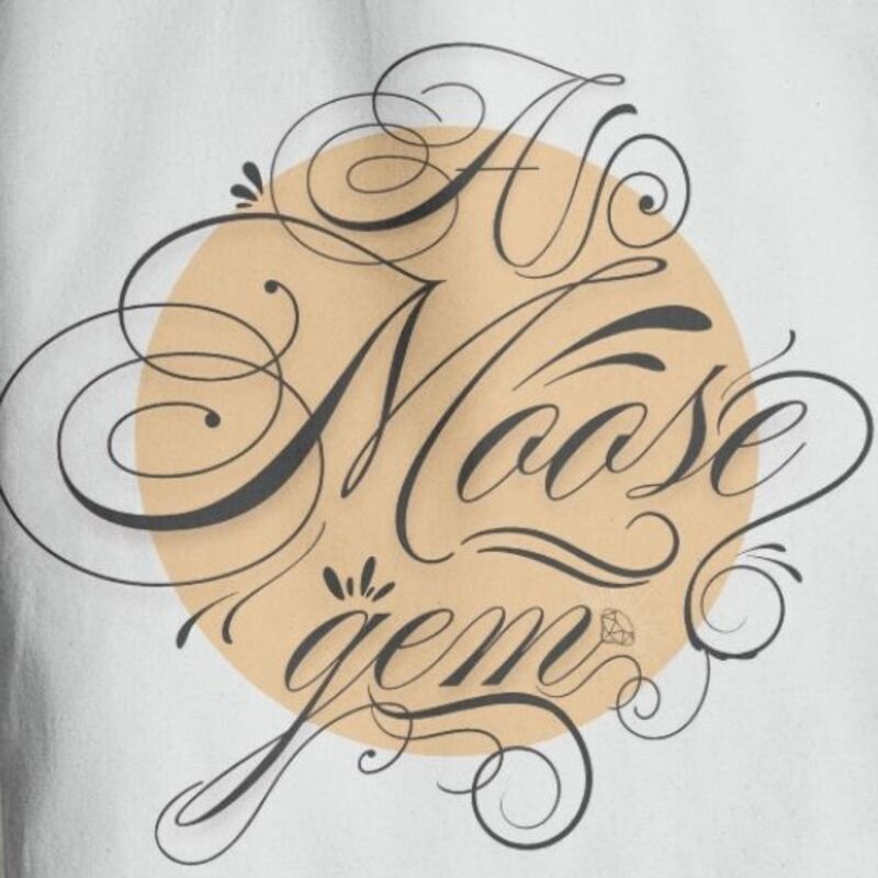 A Moose Gem as tote bag