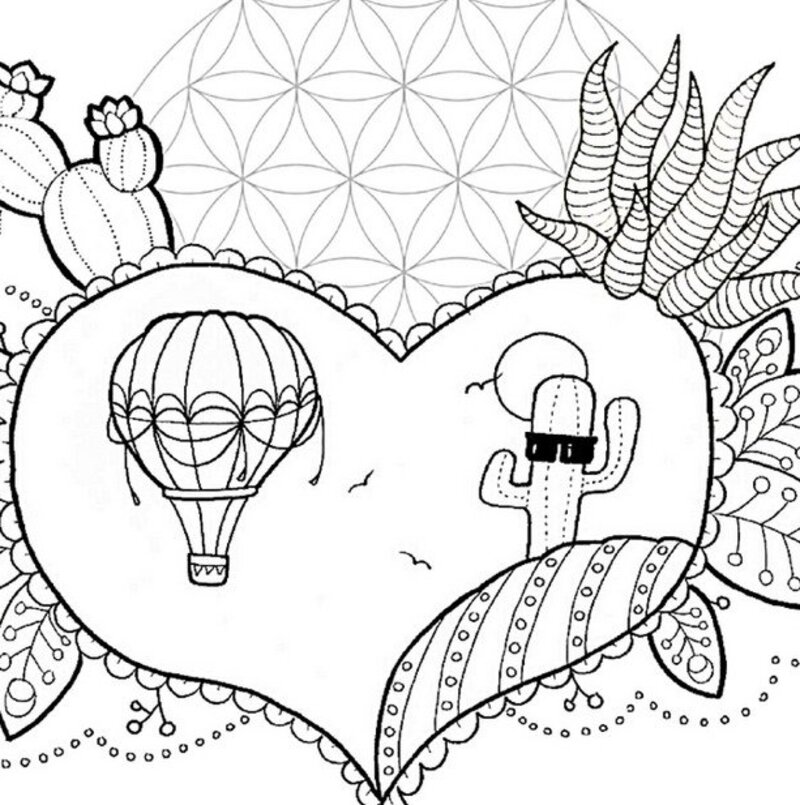 Fancactus Life coloring page by LinTu.studio