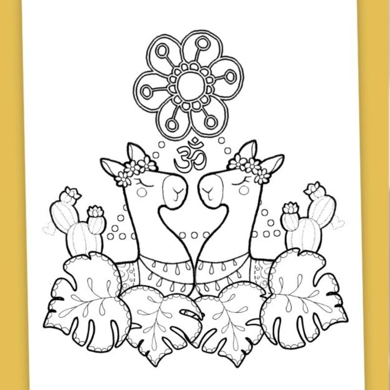 Stay Llamazing coloring art