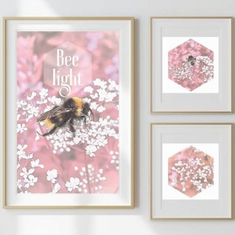 Bee Light art set of 5