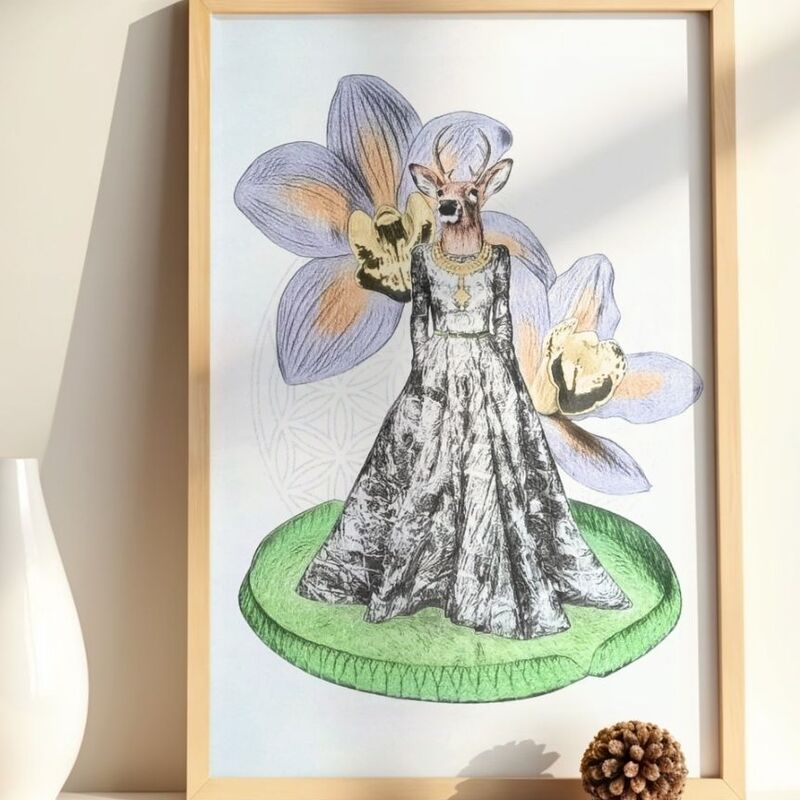 Deer Orchid as DIY wall art